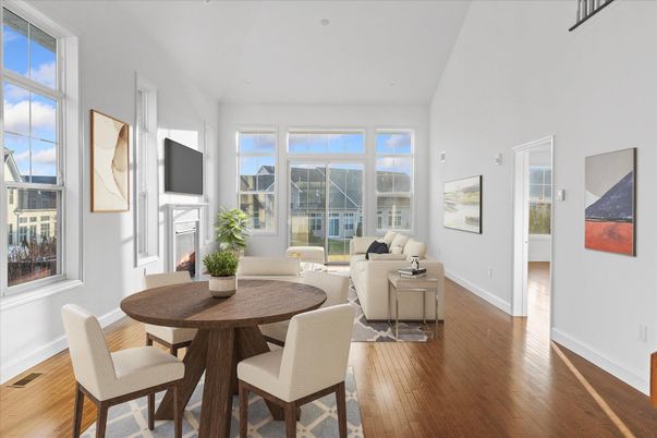 Dining room, Interior, Living room, Wood Texture Flooring