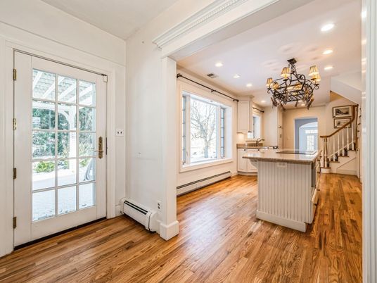 Chandelier, Interior, Kitchen, Recessed Lighting, Wood Texture Flooring