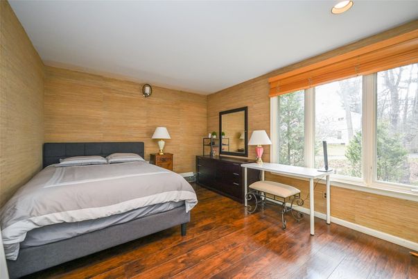 Bedroom, Home Office, Interior, Wood Texture Flooring, Wooden Walls