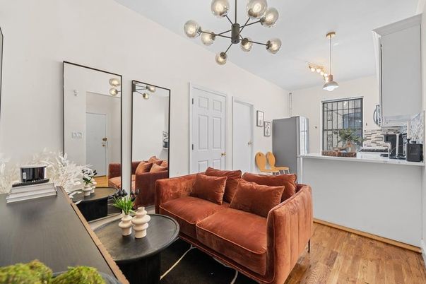 Interior, Living room, Pendant Lights, Wood Texture Flooring