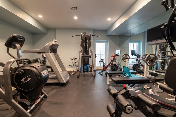 Fitness Equipment, Gym, Interior, Recessed Lighting
