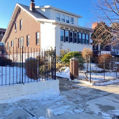 Exterior, Facade, Brick Facade, American Foursquare