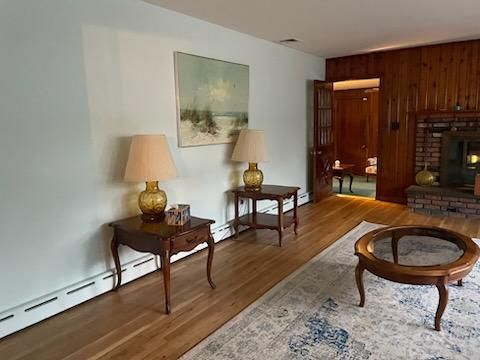 Fireplace, Interior, Wood Texture Flooring, Wooden Walls
