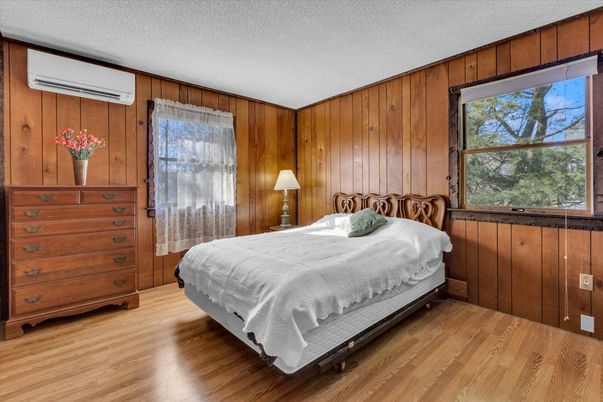Bedroom, Interior, Wood Texture Flooring, Wooden Walls