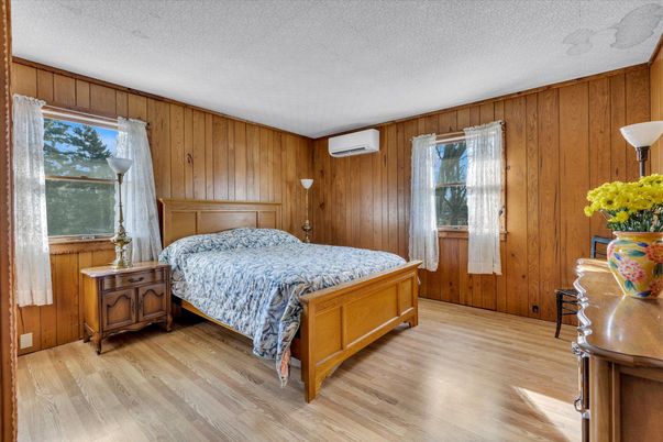 Bedroom, Interior, Wood Texture Flooring, Wooden Walls
