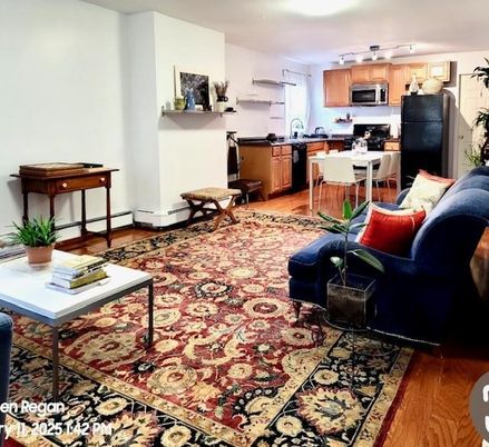 Interior, Kitchen, Living room, Wood Texture Flooring