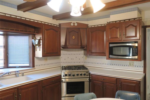 Interior, Kitchen, Stainless Steel Appliances, Wooden Beams