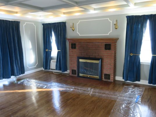 Empty room, Fireplace, Interior, Wood Texture Flooring