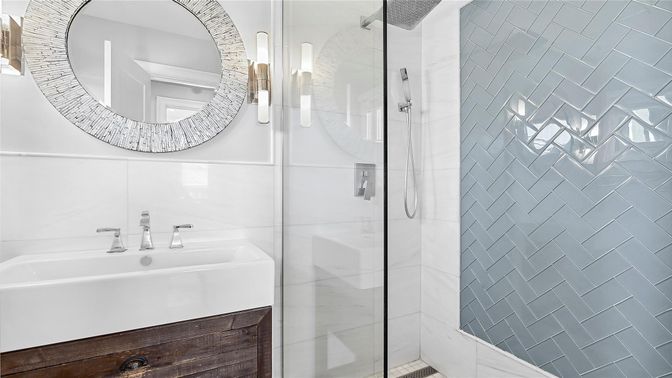 Bathroom, Glass Shower, Interior