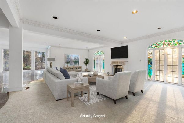 Fireplace, Interior, Living room, Recessed Lighting