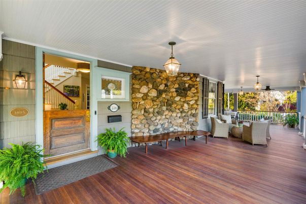 Fireplace, Interior, Pendant Lights, Stone Walls, Wood Texture Flooring