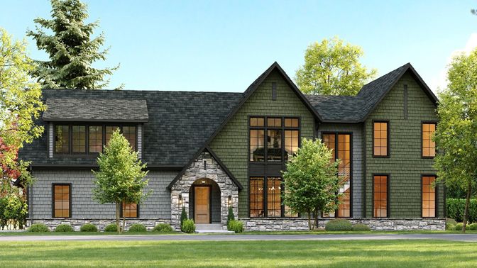 Exterior, Facade, Tudor Revival
