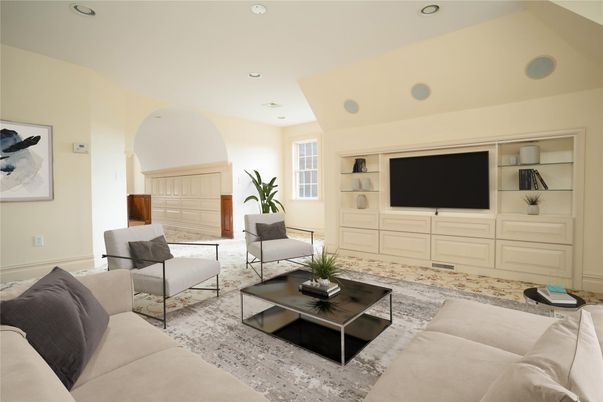 Interior, Living room, Recessed Lighting