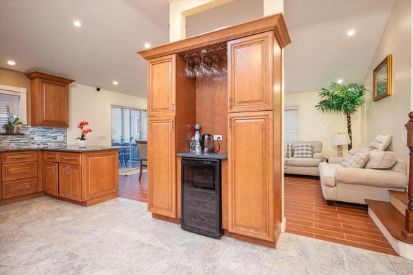 Interior, Kitchen, Living room, Recessed Lighting, Wood Texture Flooring