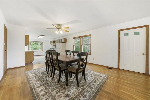 Dining room, Interior, Wood Texture Flooring