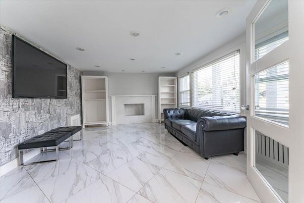 Fireplace, Interior, Marble, Recessed Lighting