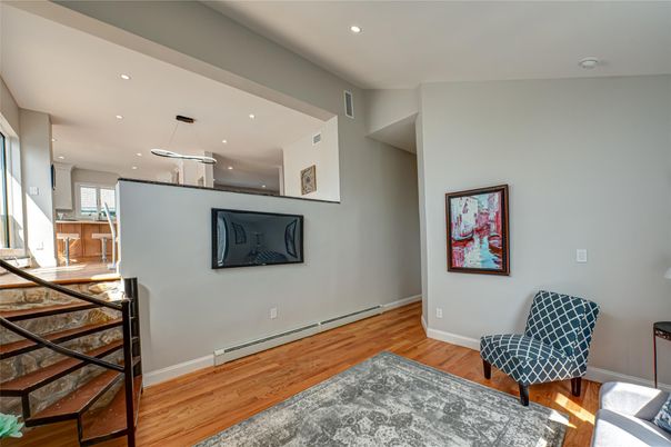 Interior, Pendant Lights, Recessed Lighting, Wood Texture Flooring