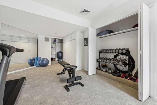 Fitness Equipment, Interior, Recessed Lighting