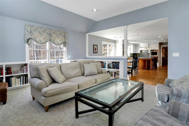 Dining room, Interior, Kitchen, Living room, Pendant Lights, Recessed Lighting, Wood Texture Flooring