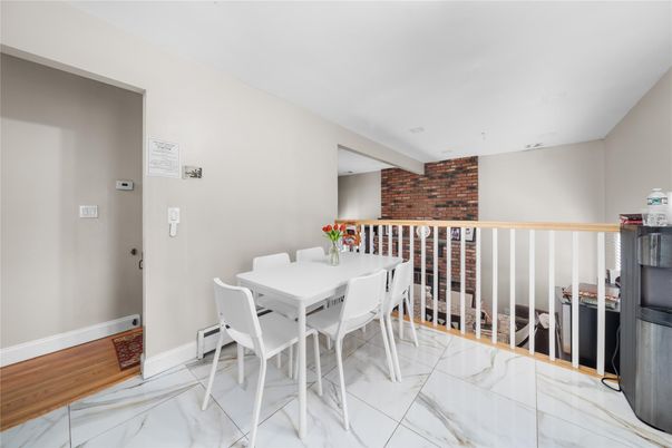 Dining room, Interior, Marble, Stone Walls, Wood Texture Flooring