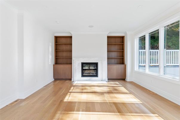 Empty room, Fireplace, Interior, Wood Texture Flooring