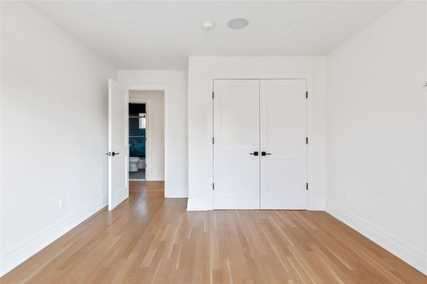 Bathroom, Empty room, Interior, Recessed Lighting, Wood Texture Flooring