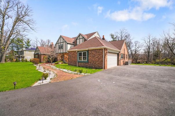 Attached, Exterior, Facade, Brick Facade, Tudor Revival