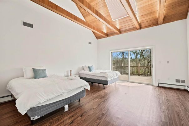 Bedroom, Interior, Wooden Beams, Wooden Ceilings, Wood Texture Flooring