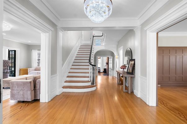 Chandelier, Interior, Recessed Lighting, Wood Texture Flooring