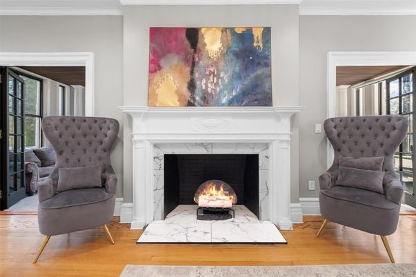 Fireplace, Interior, Wood Texture Flooring