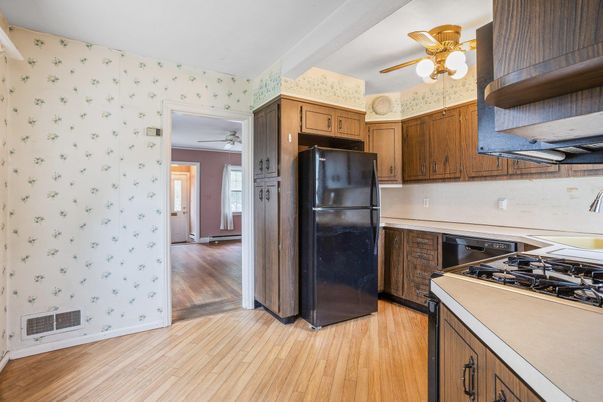 Interior, Kitchen, Wood Texture Flooring