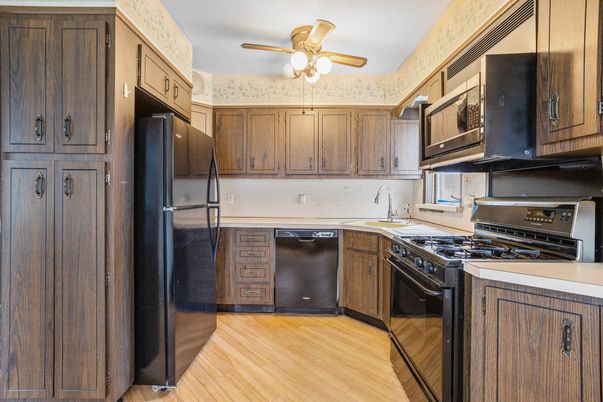 Interior, Kitchen, Wood Texture Flooring