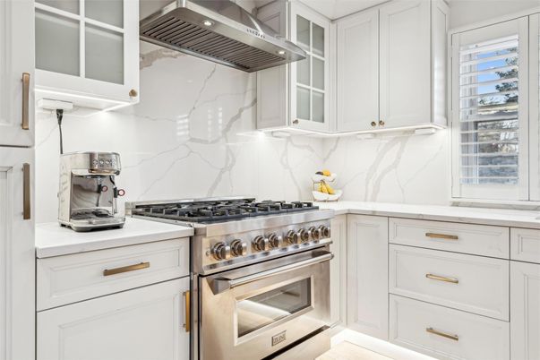 Interior, Kitchen, Marble Walls, Stainless Steel Appliances