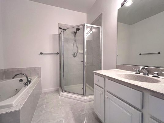 Bathroom, Dual Sink Vanities, Glass Shower, Interior