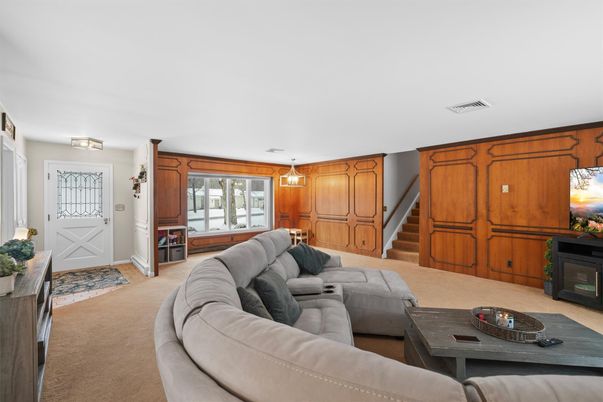 Fireplace, Interior, Living room, Pendant Lights