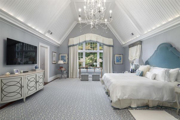 Bedroom, Chandelier, Interior, Recessed Lighting