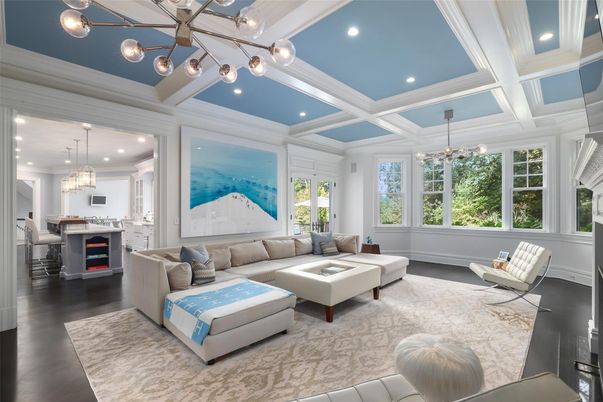 Interior, Kitchen, Living room, Pendant Lights, Recessed Lighting, Wood Texture Flooring