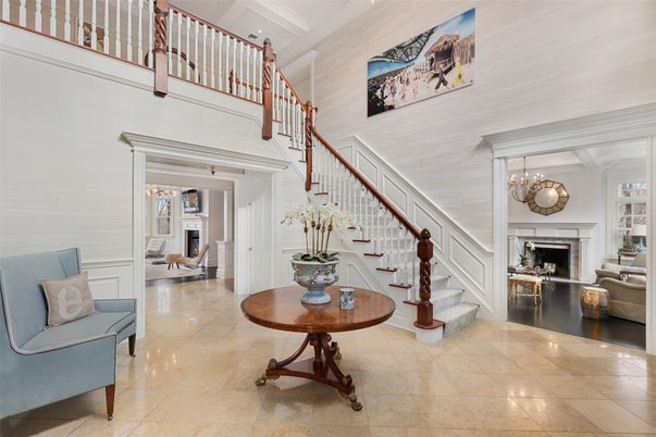 Chandelier, Fireplace, Interior, Living room