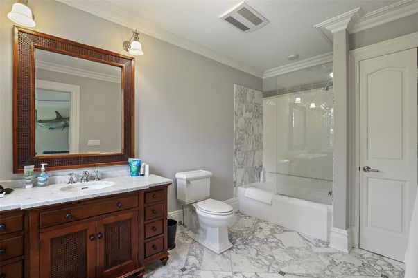 Bathroom, Glass Shower, Interior, Marble