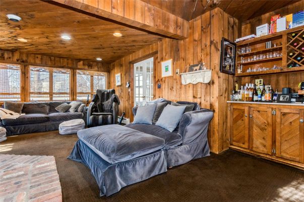 Interior, Living room, Recessed Lighting, Wooden Beams, Wooden Ceilings, Wooden Walls