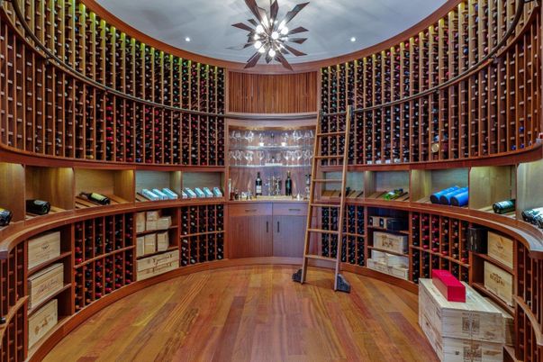 Interior, Recessed Lighting, Wine Storage, Wood Texture Flooring