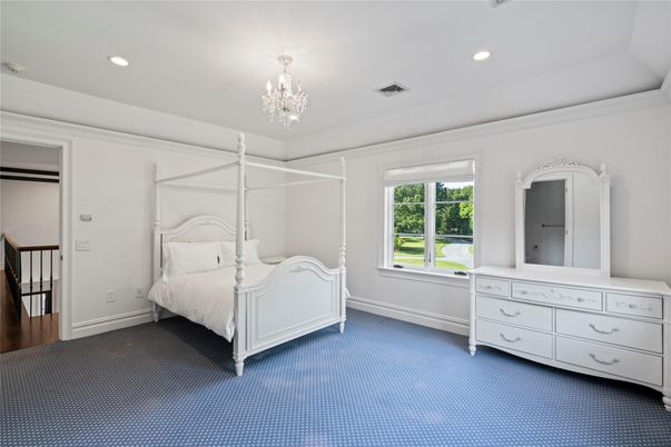 Bedroom, Chandelier, Interior, Recessed Lighting