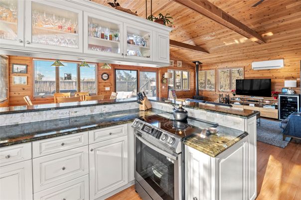 Dining room, Interior, Kitchen, Living room, Wooden Beams, Wooden Ceilings, Wood Texture Flooring, Wooden Walls
