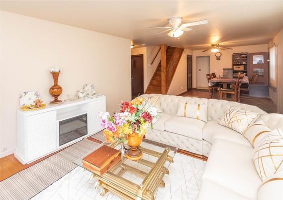 Dining room, Fireplace, Interior, Living room, Wood Texture Flooring