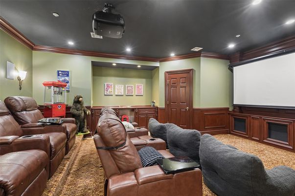 Home Theatre Room, Interior, Projection Screen, Recessed Lighting, Theatre Room