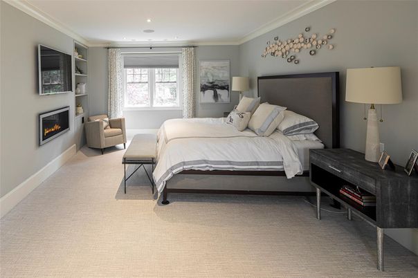 Bedroom, Fireplace, Interior, Recessed Lighting
