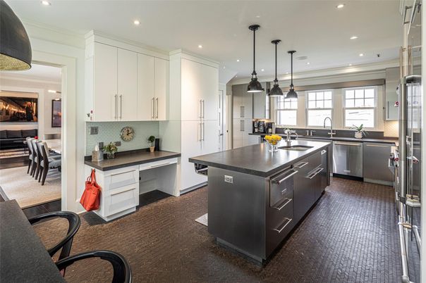 Interior, Kitchen, Pendant Lights, Recessed Lighting, Stainless Steel Appliances