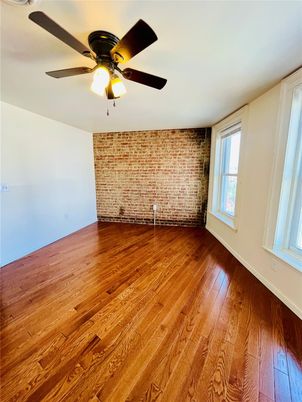 Empty room, Interior, Stone Walls, Wood Texture Flooring