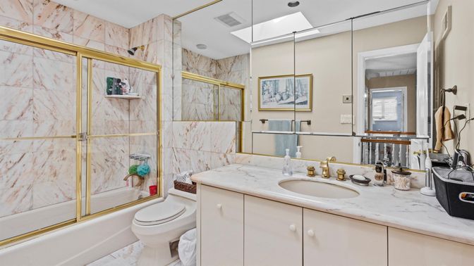 Bathroom, Glass Shower, Interior, Marble, Marble Walls