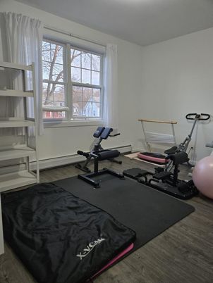 Fitness Equipment, Interior, Wood Texture Flooring